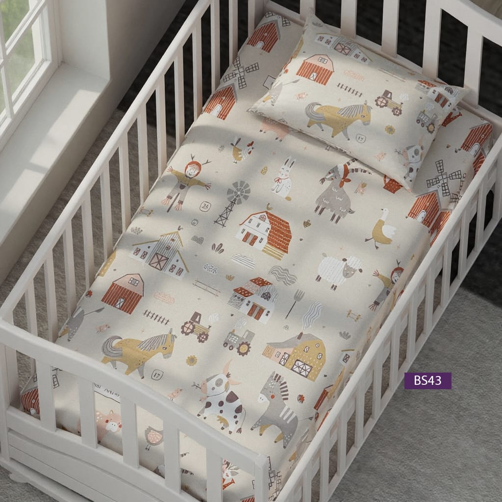 ملاية سرير البيبي - قطن 100% - Bs43