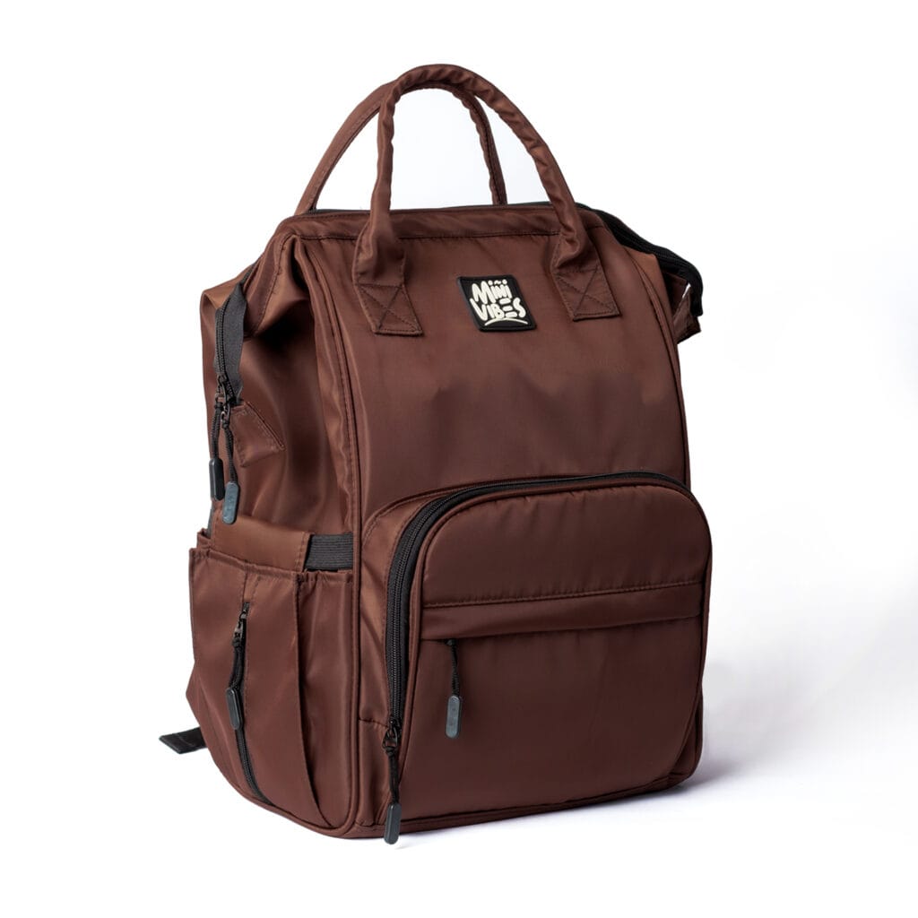 شنطة البيبي Waterproof مع مشمع غيار - لون بني